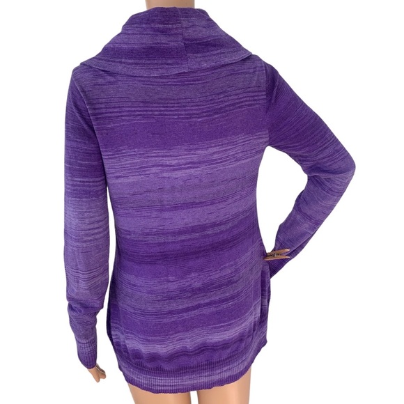 Athleta Purple Long Sleeve Cowl Top Casual Shirt M - Picture 3 of 5